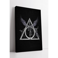 KOSS Dijital Harry Potter ve Ölüm Yadigarları Sembol Sanatı Temalı Kanvas Tablo Gotik Fantastik Dekor