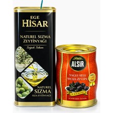 Elianor 5 Lt Ege Hisar Naturel Sızma Zeytinyağı & 2 Kğ Yağlı Sele Siyah Zeytin Ikili Set  Iade Garantili