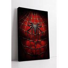 KOSS Dijital Spider-Man Suit Logo Kanvas Duvar Dekoru Realistik Kostüm Detayı Modern Kahraman Tablosu