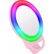 Mi7a Şarjlı Aynalı Rgb Renkli Ring Light Selfie Işığı