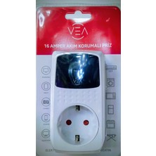 Xtechnx Vea VE-25532 16A 4000W Tekli Akım Korumalı Priz Aşırı Yüksek Gerilim Akım Korumalı