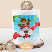 Asilmeydan Neşeli Uçak Kullanan Pilot Baskılı Para Birikim Kumbarası-227