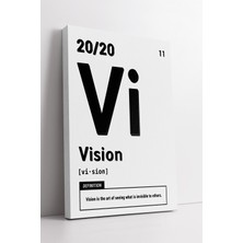 KOSS Dijital Minimal Vision Tanım Tasarımlı Modern Tipografi Kanvas Tablo Çalışma Odası Ofis Duvar Dekoru