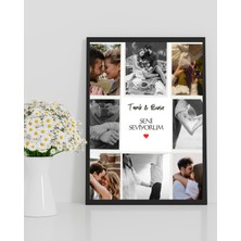 Rosaart Fotoğraflı Arkadaşlık Tablosu, Arkadaşa Hediye, Kişiye Özel Kolaj Tablo, Doğum Günü Sevgililer Günü Hediyesi