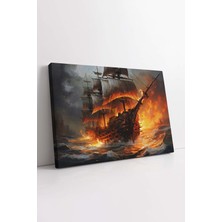KOSS Dijital Gemi Savaşı Kanvas Tablo, Premium Kalite, Modern Tablo, Dekoratif Tablo, Tasarım Dekor Tablo
