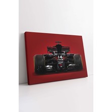 KOSS Dijital Alfa Romeo Formula 1 Spor Araba F1 Tutkunları Için Dekoratif Yatay Kanvas Tablo, Yarış Duvar Dekoru