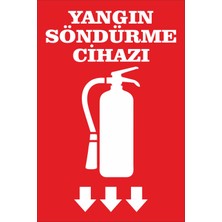 Altınuç Art Design 20X30 cm Yangın Söndürme Cihazı Yangın Söndürücü Pvc Uyarı Yönlendirme Levhası