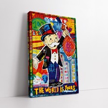 KOSS Dijital Pop Art Monopoly Graffiti Kanvas Tablo