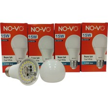 4 Lü Novo Kapasitör Lü 15 W LED Ampul