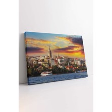 KOSS Dijital Galata Kulesi Kanvas Tablo, Istanbul Manzarası Tablo, Tarihi Istanbul Kanvas, Lüks Hd Tablo