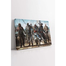 KOSS Dijital Assassin's Creed Black Flag Korsan Oyunu Yatay Kanvas Tablo, Bilgisayar Yayın Oyun Odası Için Dekor