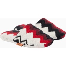 Missoni Mıssonı Zigzag Pamuk Havlu Ev Terliği, Çok Renkli Kırmızı Italyan Lüksü