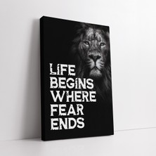 KOSS Dijital Ormanların Kralı Aslan Motivasyon Kanvas Tablo