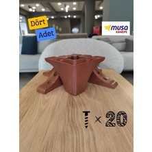 Musa Kanepe 10 Cm. Koltuk Ayağı - Kanepe Ayağı - Mobilya Ayağı - Baza Ayağı - Bellona Ayak (Vida Dahil)