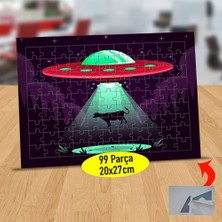 Asilmeydan Ineği Kaçıran Uzaylılar 99 Parça Puzzle Yapboz TABLO-2147895316