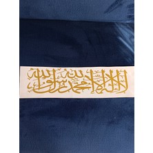 Kıvırcıkyoga Gold Kelime-iTevhid goldStickers Motosiklet Oto Cam Uyumlu 40*10
