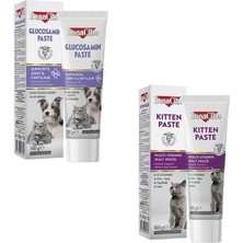 Gençlik ve Dinçlik Paketi Bonacibo 2'li Karma Bakım Seti: Kitten Paste (Yavru Kedi Vitamini) + Glucosamine Paste (Eklem Destek Macunu)