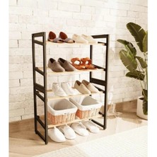 Die Grup 4 Katlı Ahşap Ayakkabılık DIEGRP-RSKRGLT34