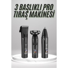 Ucuz Tekno Dijital Göstergeli 3 Başlıklı Tıraş Makinesi Islak Kuru Lazer Öncesi Günlük