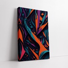 KOSS Dijital Soyut Geometrik Desenler Kanvas Tablo