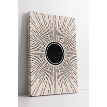 KOSS Dijital Modern Güneş Işınları Minimal Kanvas Tablo – Soyut Çizgisel Duvar Dekoru, Estetik Ev Aksesuarı