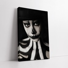 KOSS Dijital Siyah Beyaz Makyajlı Kadın Kanvas Tablo