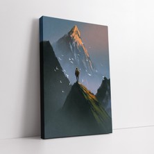 KOSS Dijital Soyut Dağ ve Doğa Kanvas Tablo