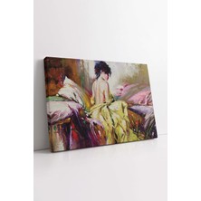 KOSS Dijital Yalnız Kadın Kanvas Tablo, Nü Çizim Tablo, Modern Tablo, Tasarım Dekor Tablo, Sanatsal Çizim Kanvas