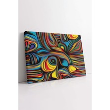 KOSS Dijital Soyut Renkli Dalgalar Dekoratif Yatay Kanvas Tablo, Ev Ofis Antre Makam Odası Yatak Odası Için Dekor