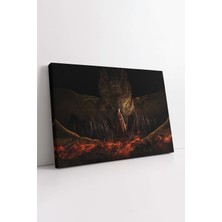 KOSS Dijital Ejderha Evi Targaryen Hanedanı Dizi/film Afişi Dekoratif Kanvas Tablo, Ejderha Fantazi Duvar Dekoru