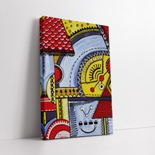 KOSS Dijital Redrodüksiyon Renkli Soyut Evler Kanvas Tablo