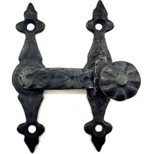 Die Grup Antika Tarz Dekoratif Pirinç Kapı, Pencere Mandalı - 82X65 Mm, Oksit DIEGRP-RSKRGLT34