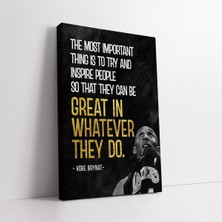 KOSS Dijital Kobe Bryant Motivasyonel Alıntı Kanvas Tablo