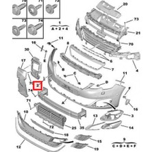 TŞT Peugeot 308 Ön Çeki Demiri Kapağı Astarlı 2013- (Oem No:  1610742980)