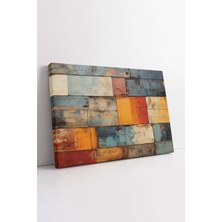 KOSS Dijital Soyut Geometrik Şekiller Kanvas Tablo, Renkli Geometrik Şekil Tablo, Modern Tablo, Dekoratif Tablo