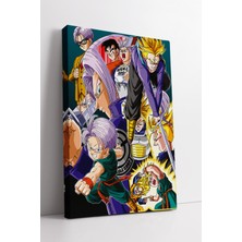 KOSS Dijital Dragon Ball Z Trunks Anime Kanvas Tablo Süper Saiyan Savaşçı Temalı Renkli Duvar Dekoru