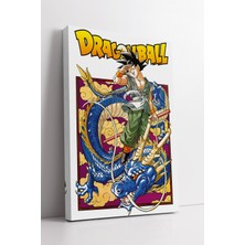 KOSS Dijital Dragon Ball Goku ve Shenron Anime Kanvas Tablo Efsanevi Ejderha Temalı Renkli Manga Duvar Dekoru