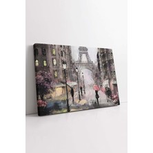 KOSS Dijital Paris Eyfel Kulesi Kanvas Tablo, Paris Illüstrasyon Tablo, Eyfel Kulesi Kanvas, Lüks Tasarım Tablo