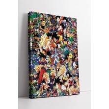 KOSS Dijital Dragon Ball Anime Kolaj Kanvas Tablo Goku Vegeta Gohan Trunks Efsanevi Savaşçı Duvar Dekoru