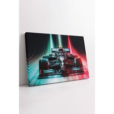KOSS Dijital Formula 1 Soyut Işık Hüzmeleri Yarış Arabası F1 Dekoratif Kanvas Tablo, Genç Odası Için Duvar Dekoru
