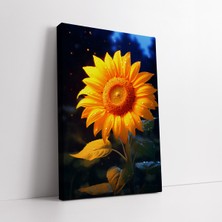 KOSS Dijital Su Damlacıklı Papatya Çiçeği Dekoratif Hd Kanvas Tablo, Ofis Oturma Odası Için Modern Çiçek Tablosu