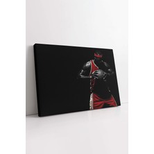 KOSS Dijital Efsane Basketbolcu Lebron James Siyah Arkaplan Dekoratif Yatay Kanvas Tablo, Spor Basketbol Dekor