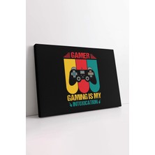 KOSS Dijital Gamer Oyun Konsolu Oyun Yayın Odası Için Soyut Yatay Kanvas Tablo Duvar Dekoru, Premium Kalite Baskı