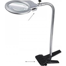 Die Grup -2.5X90 mm 5X24 mm Büyüteç, Mandallı Metal Hortumlu Masa Üstü Büyüteç DIEGRP-RSKRGLT34