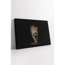 KOSS Dijital Leopar Kanvas Tablo, Yırtıcı Kedi Kanvas, Leopar Portresi Tablo, Premium Kalite, Dekoratif Tablo