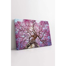 KOSS Dijital Pembe Ağaç Kanvas Tablo, Lapaku Ağacı Kanvas, Ilkbahar Tablo, Her Mekana Uygun Tablo