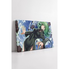 KOSS Dijital One Punch Man Tatsumaki Güç Alanı Yeşil Enerji Telekinezi Efektli Dinamik Anime Tasarım Kanvas Tablo