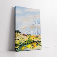KOSS Dijital Rüzgar Türbini Manzara Kanvas Tablo