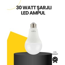 Shopwave Yüksek Işık Güçlü Şarjlı LED Ampul E27 30W Enerji Tasarruflu