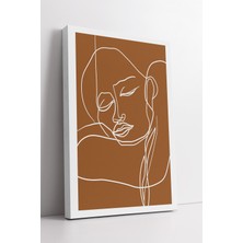 KOSS Dijital Minimal Hat Sanatı Kadın Silüeti Kanvas Tablo – Modern Line Art Duvar Dekoru, Estetik Tasarım